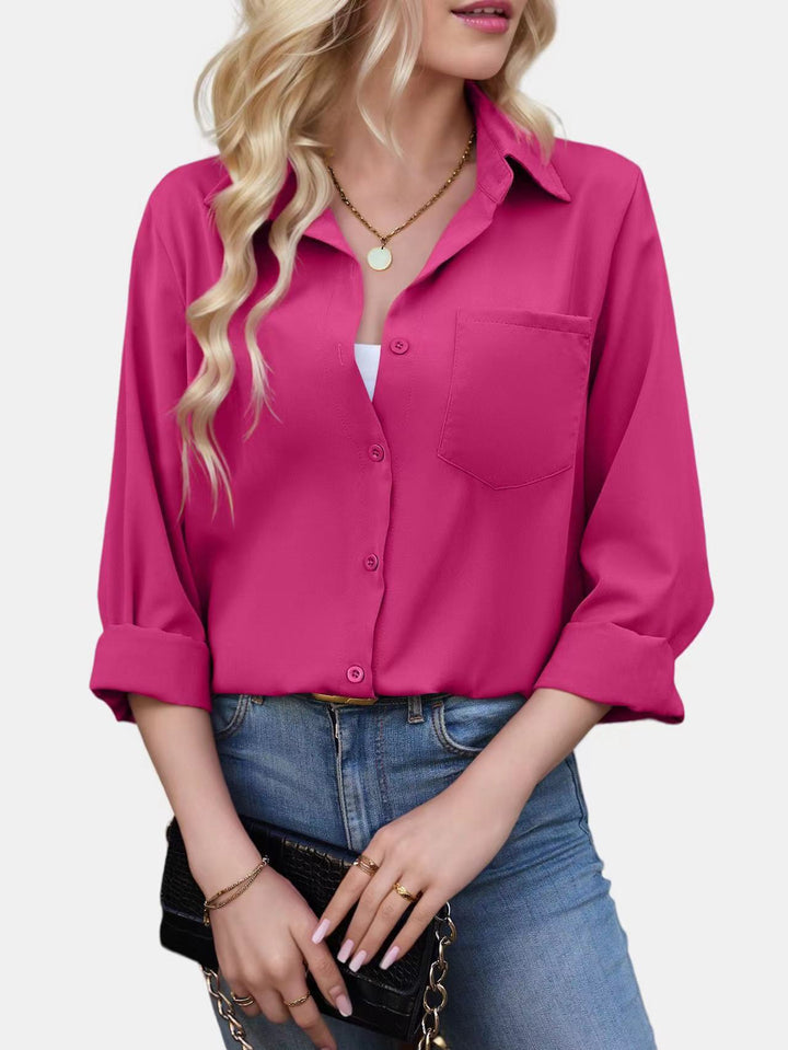 Damer Elegant og alsidig bluse med brystlomme Stilla