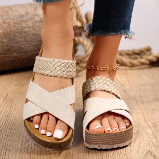 Dame Wedge-sandaler med fleksible remme og ergonomisk fodseng Stilla