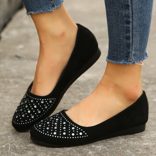 Dame Ballerinas med glitrende strassapplikationer Stilla