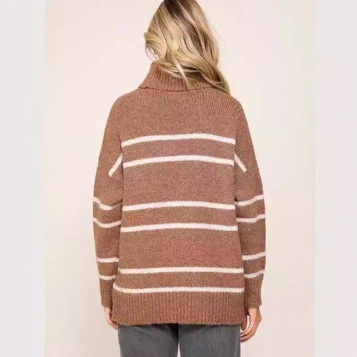 Dame Komfortabel Rullekrave Sweater Stilla