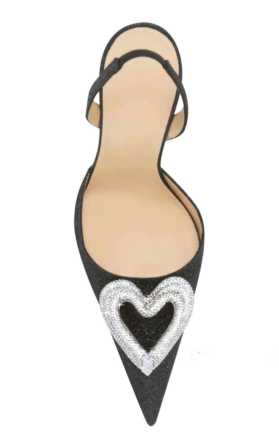Femme Elegante Højhælede Slingback Sko med Strass Accent Stilla