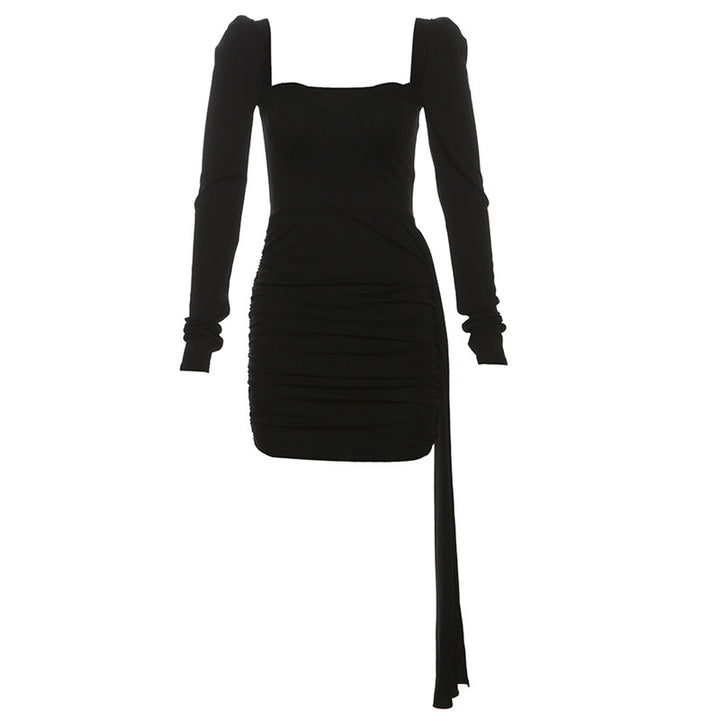 Dame Minikjole med asymmetrisk snit og elegant drapering Stilla