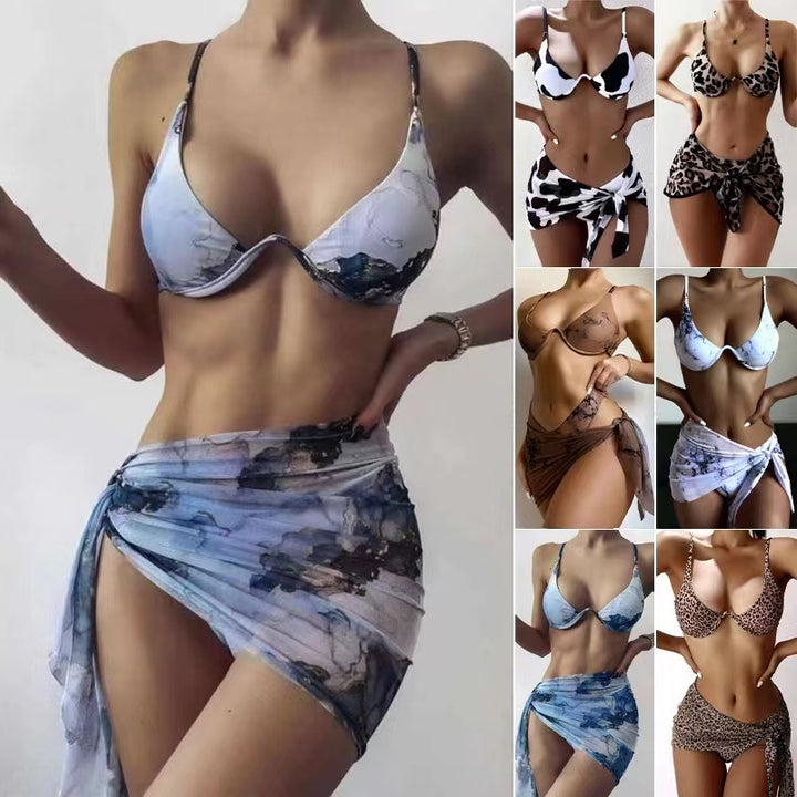 Dame Triangel-Bikini-sæt med elegant indpakningslærred og kvalitetsmateriale Skovae