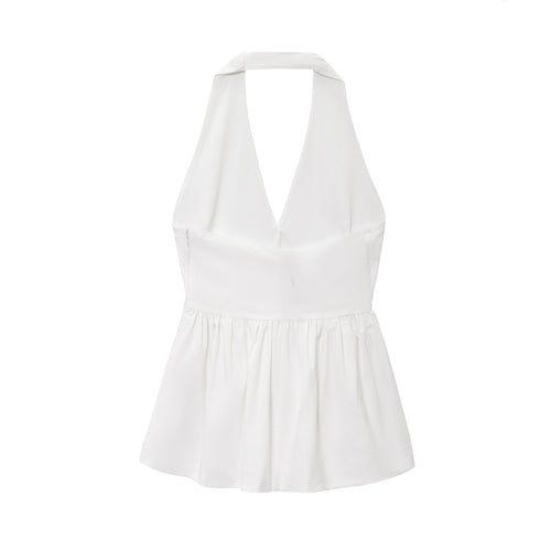 Femme Peplum Halter Top Stilla