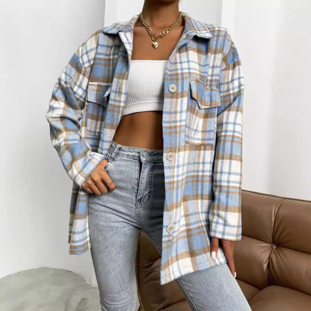 Dame ternet overshirt med afslappet snit Stilla