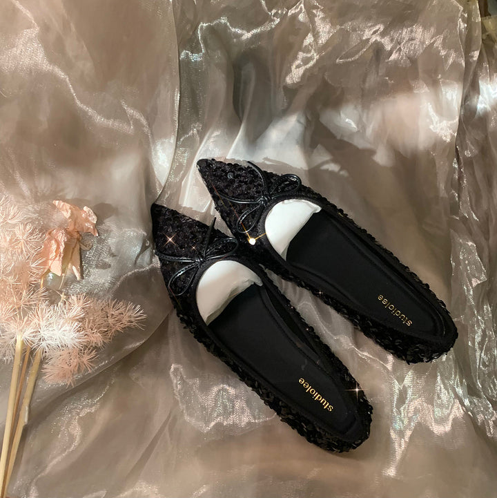 Damer Elegante Sløjfe-Accent Ballerina Sko Stilla