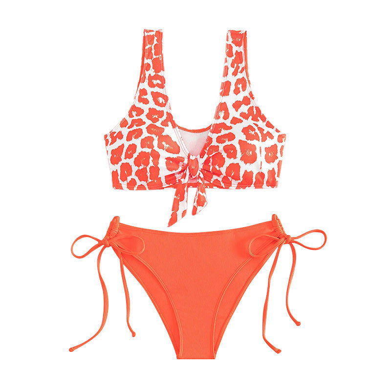 Dame bikini sæt med spændende dyremønster og justerbare stropper Stilla