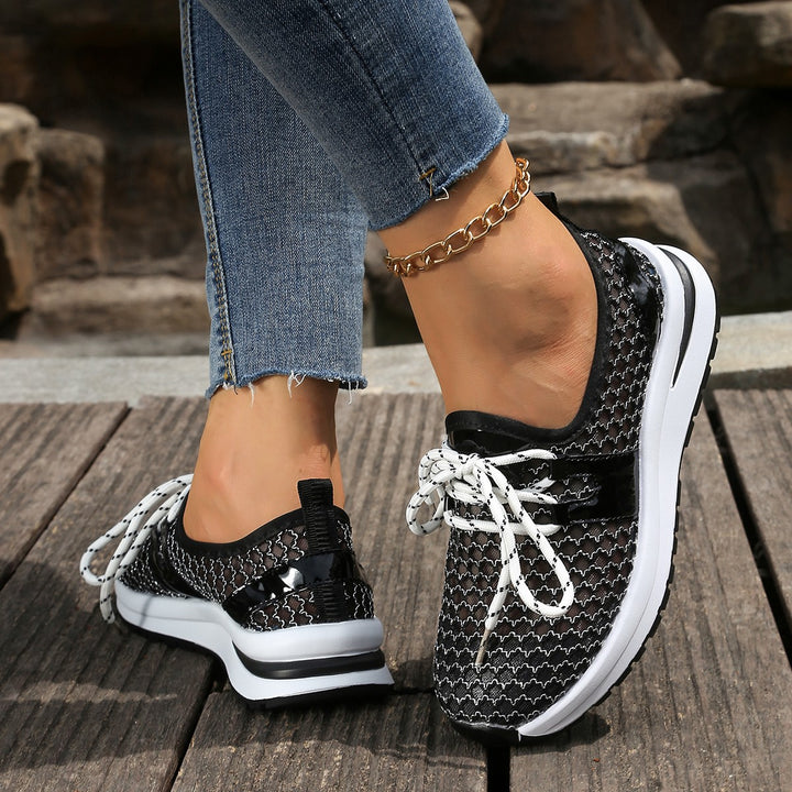 Dame Åndbare Fritidssneakers i Mesh-materiale Stilla