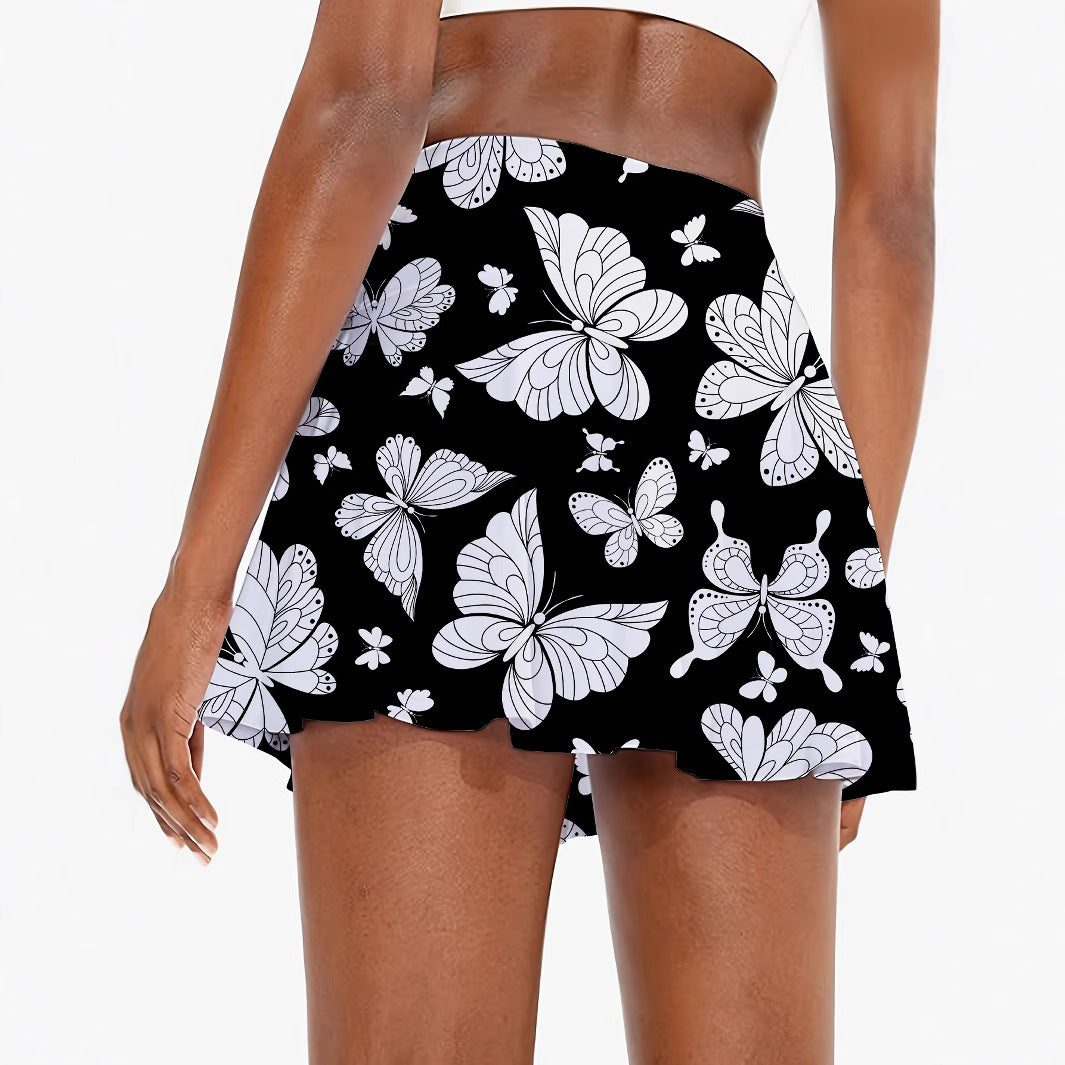 Femme Butterfly Print Mini Skirt Stilla