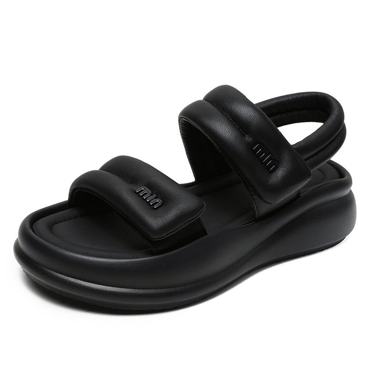 Dame polstrede slide-sandaler med justerbare remme Stilla