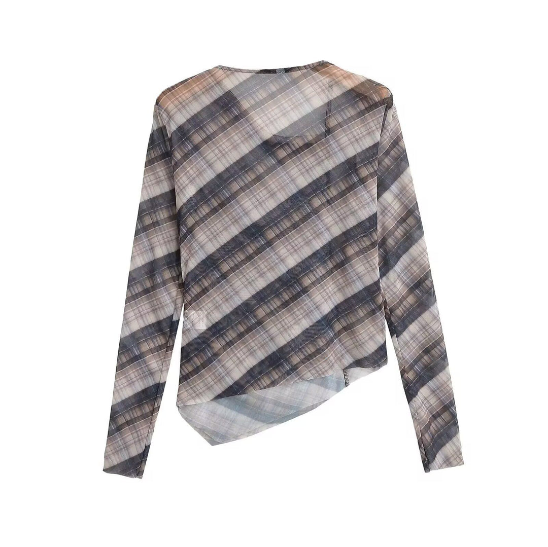 Femme Draped Ternet Bluse Stilla