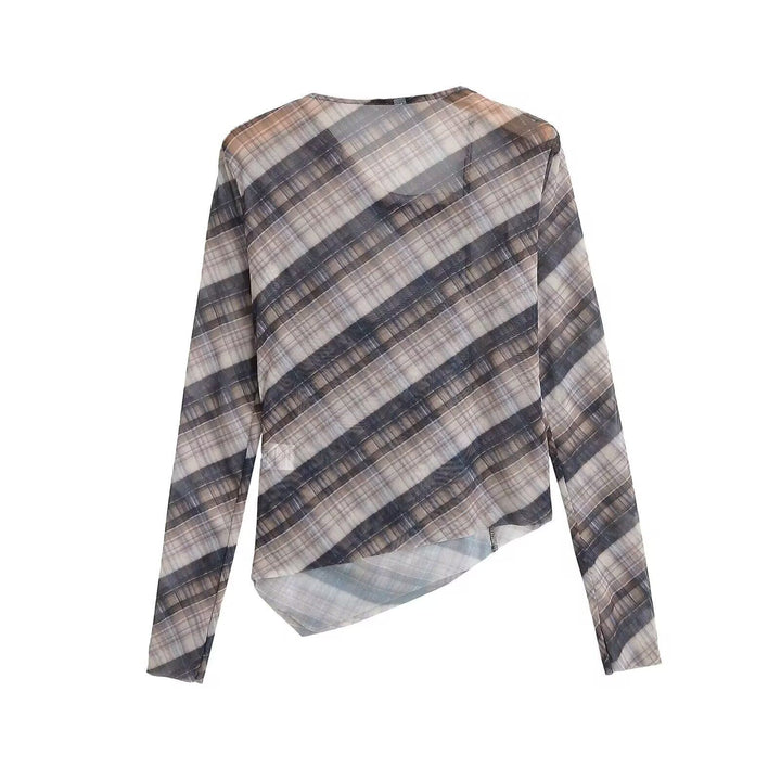 Femme Draped Ternet Bluse Stilla