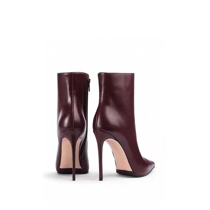 Femme Spids-Toen Stiletto Støvler med skulptureret hældesign Stilla