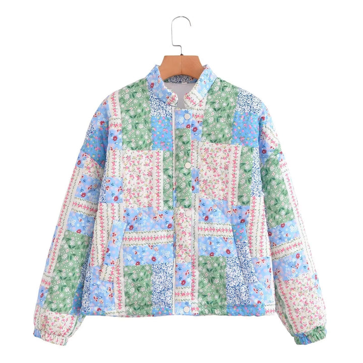 Dame Patchwork Steppjakke Stilla