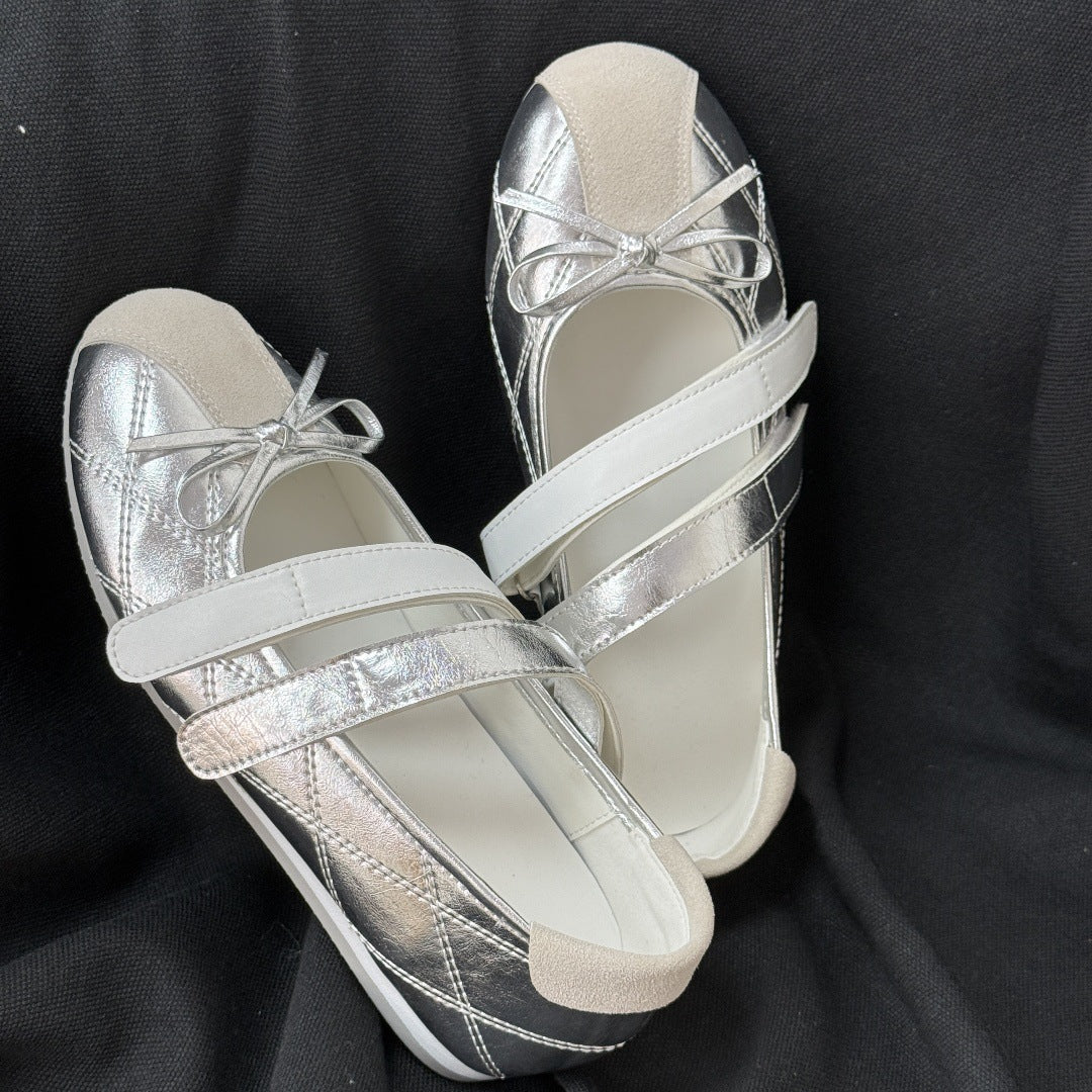 Dame Stilsikre Mary Jane Ballerinaer med justerbare remme Stilla