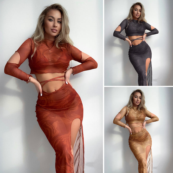 Damer Stilig Crop-Top med Højt Skåret Bund og Cut-Out Detaljer Stilla