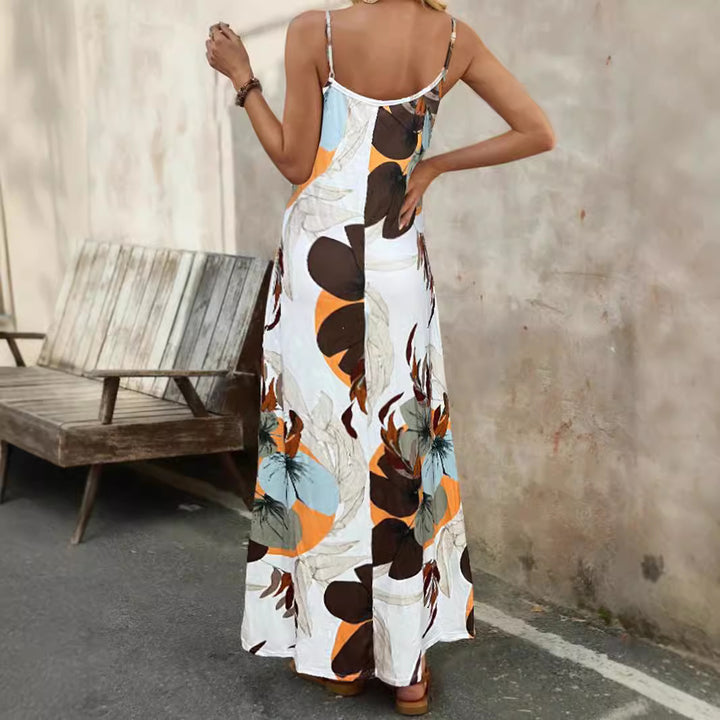 Dame Blomster Mønster Maxi Kjole Stilla
