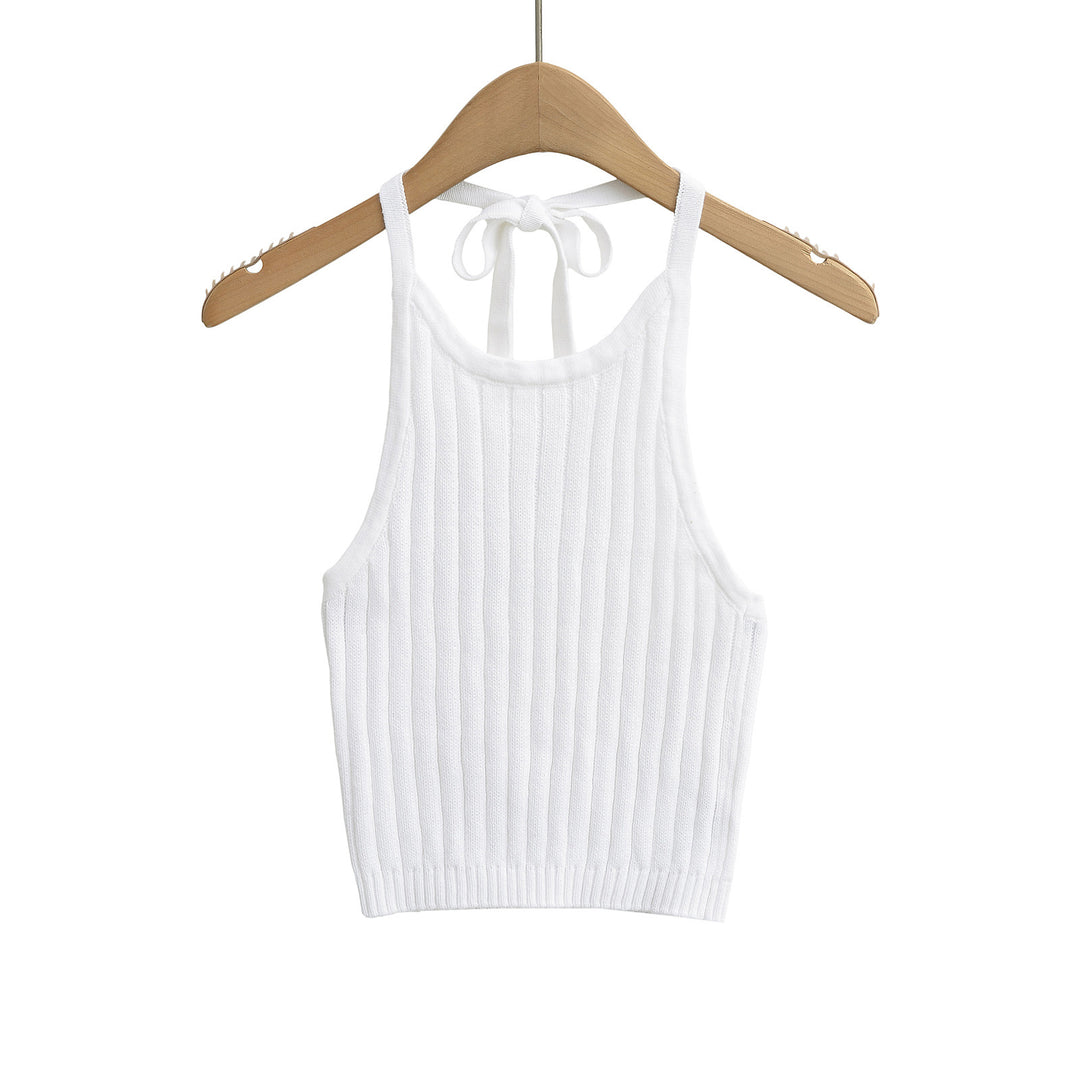 Femme Rippstrik Halter Crop Top Stilla