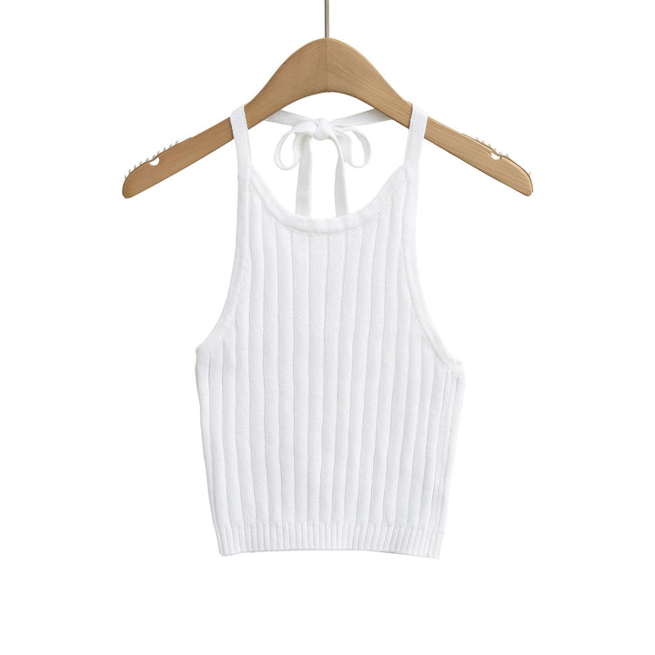 Femme Rippstrik Halter Crop Top Stilla