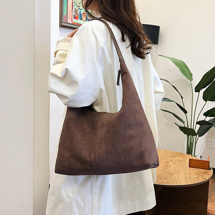 Femme Syntetisk Suede Slouchy Hobo Taske Stilla