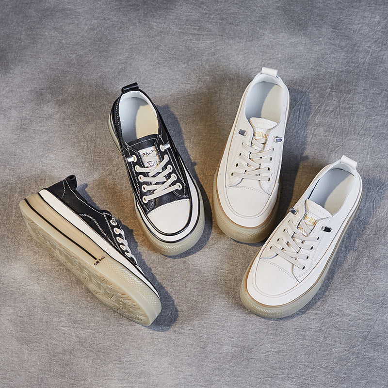Dame fritids platform snøresneakers med struktureret kontrastdetalje Stilla