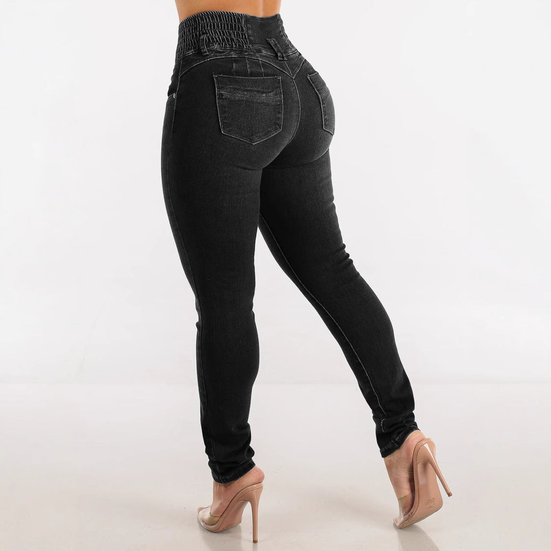 Dame Skinny Jeans med høj komfortlinning Stilla