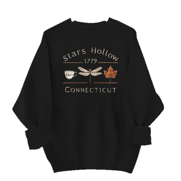 Kvinders sweatshirt med kreativt Stars Hollow motiv Stilla