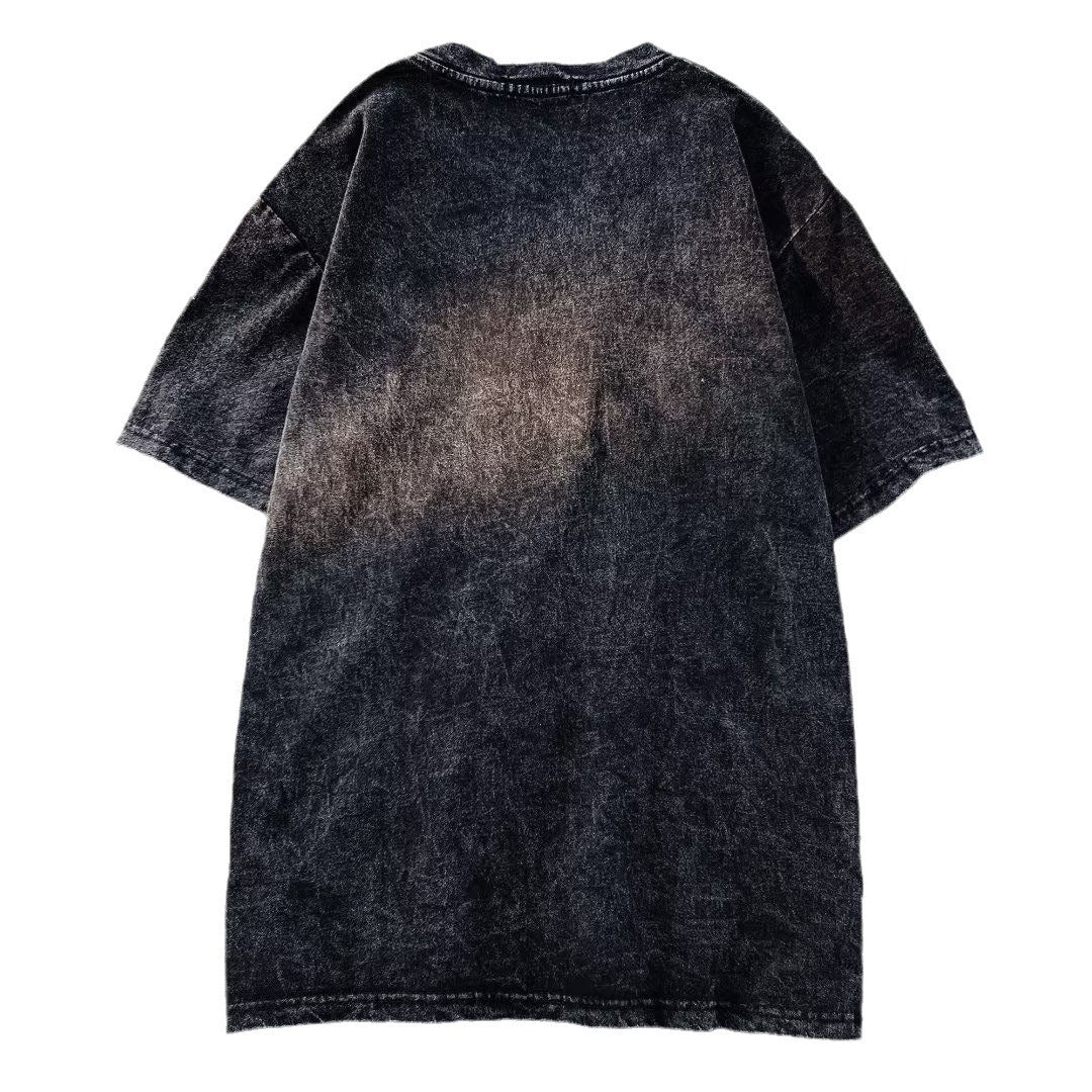 Dame T-shirt med kunstnerisk karaktertryk og afslappet snit Stilla