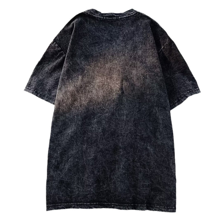 Dame T-shirt med kunstnerisk karaktertryk og afslappet snit Stilla