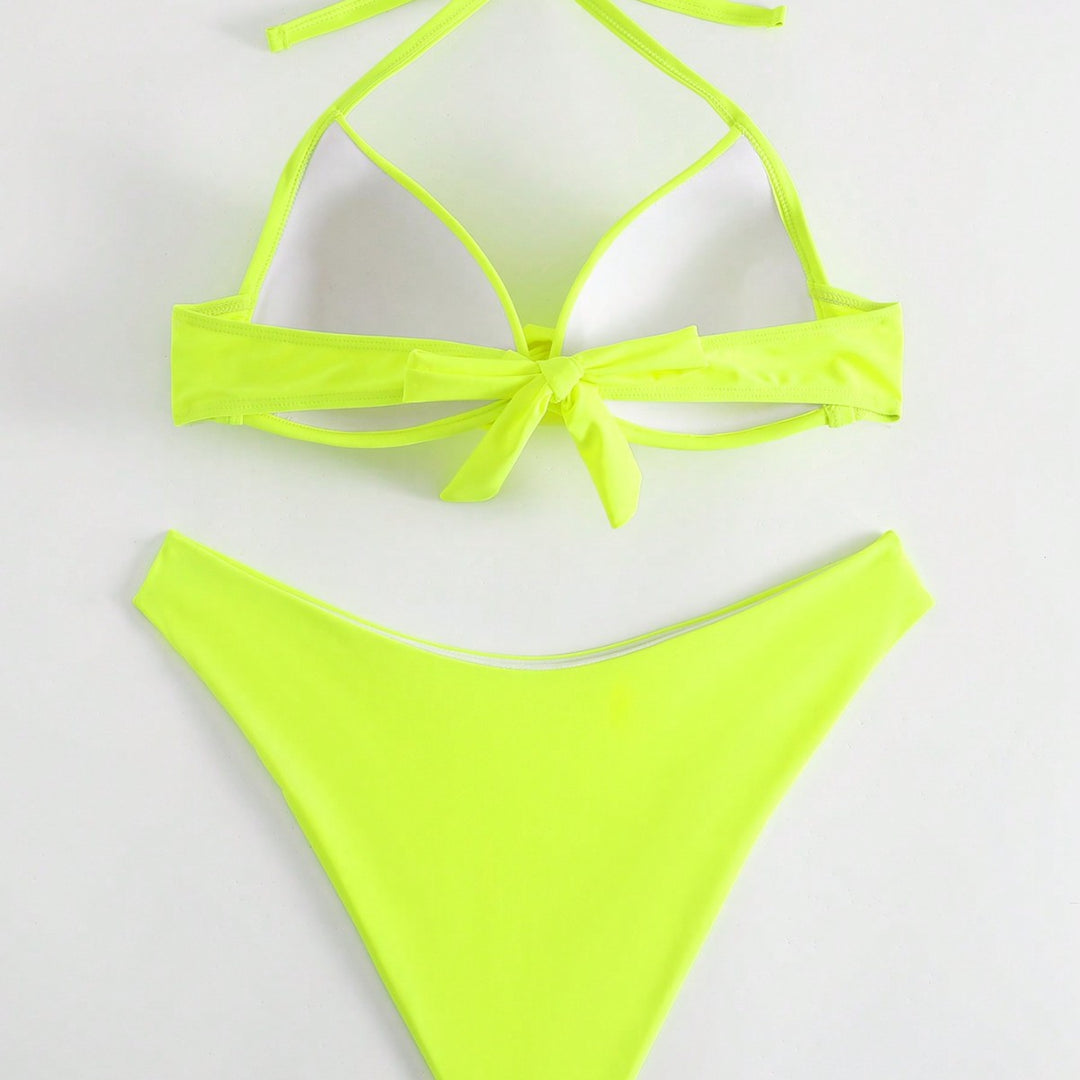 Dame bikini-sæt med raffineret knudedesign og justerbare stropper Stilla
