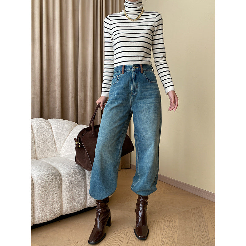 Kvindernes løse jeans med høj talje Stilla