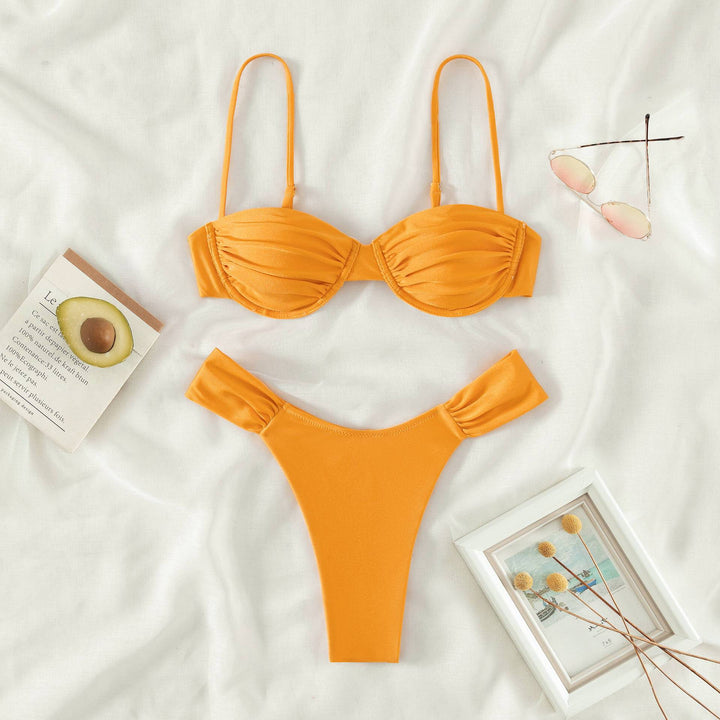 Dame Push-Up bikini med trendy bandeau-design Skovae