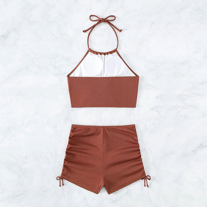 Dame Sporty Bikini Sæt med moderne Rynkning Skovae