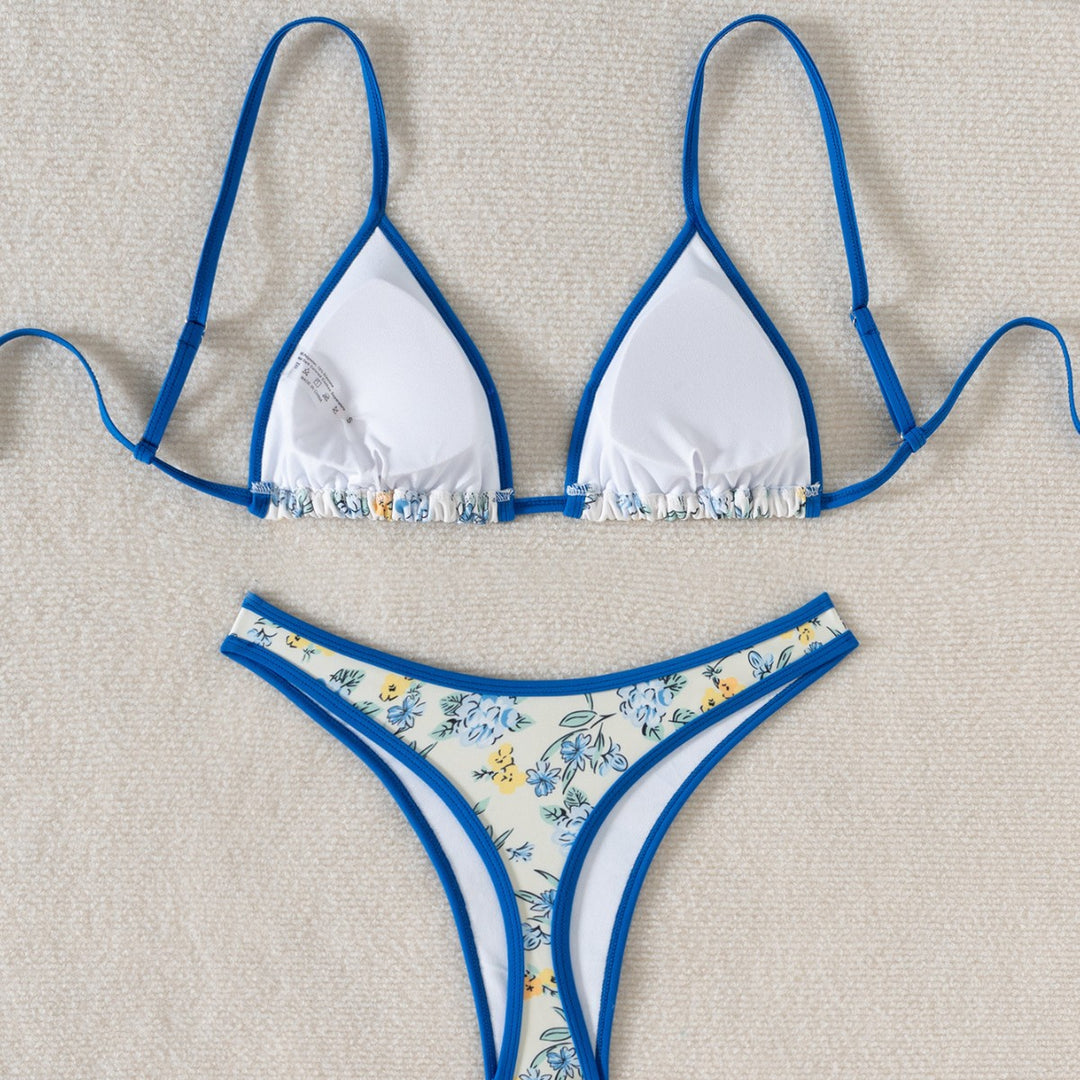 Damer bikinisæt med blomstret design Skovae