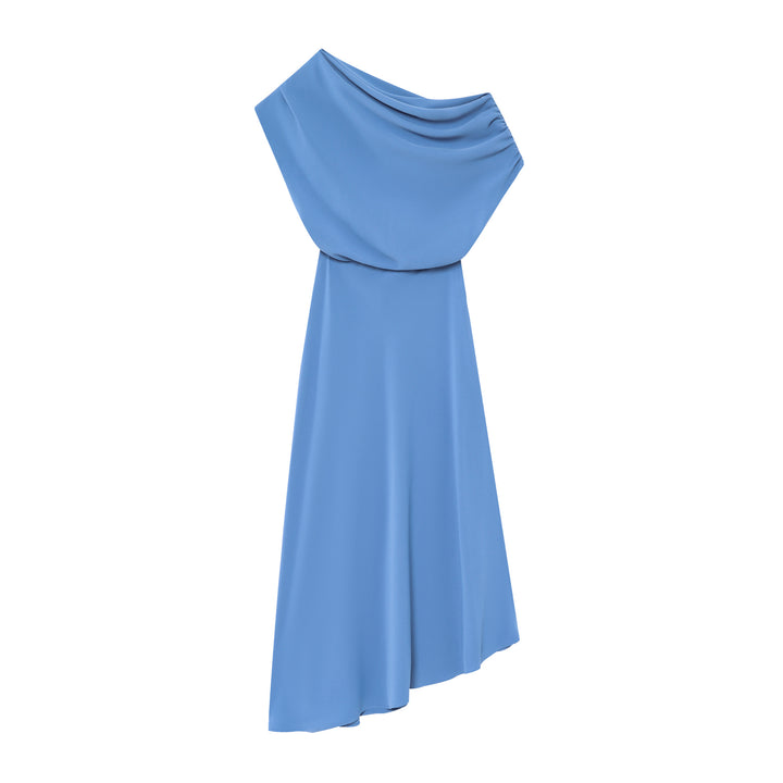 Femme One-Shoulder Draped Maxi Kjole Stilla