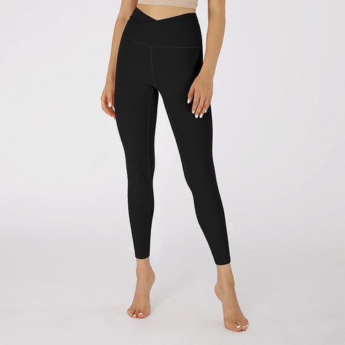 Dame Højtaljede Yoga-Leggings med Cross-Over-Bund Stilla