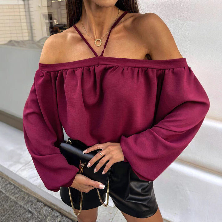 Dame Off-Shoulder Leopardmønster Bluse Stilla