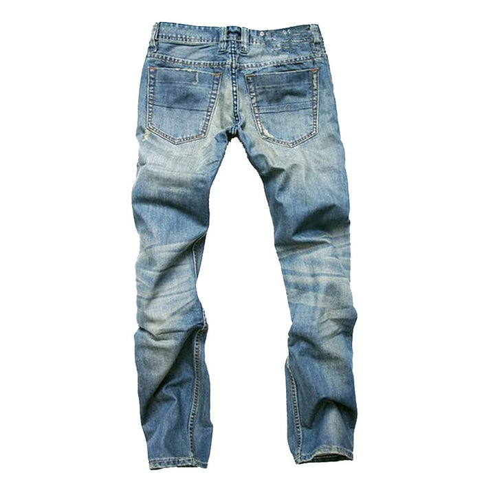 Herrer jeans med moderne used-look og biomekanisk stræk Stilla