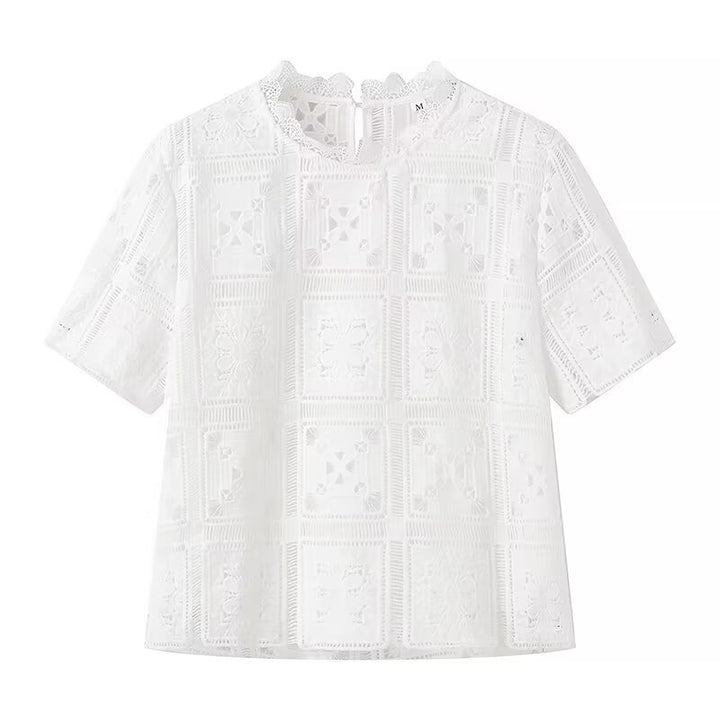 Dame Lettere Sommerbukser med broderet design og elastisk talje Stilla