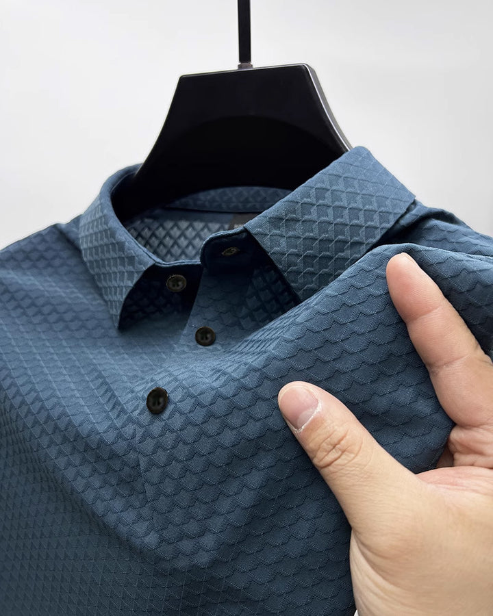 Herrer struktureret Performance Button-Up-Skjorte Stilla