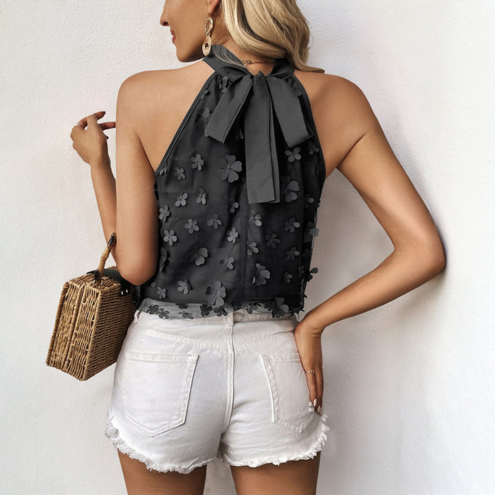 Femme Floral Applikation Haltertop Stilla