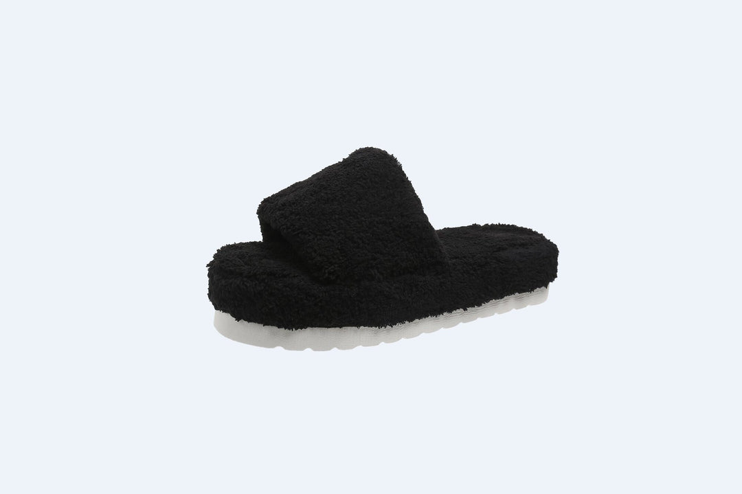 Dame Fluffy Wellness-Slippers med skridsikker sål og komfortabelt indlæg Stilla