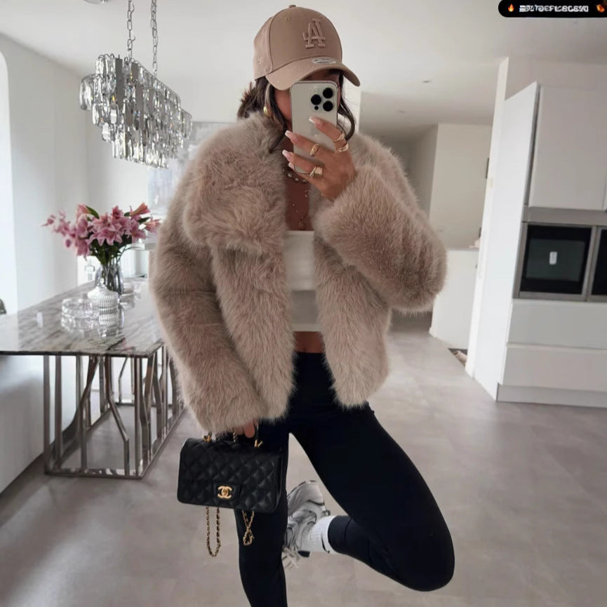 Femme Luxe Künstig pelsjakke Stilla