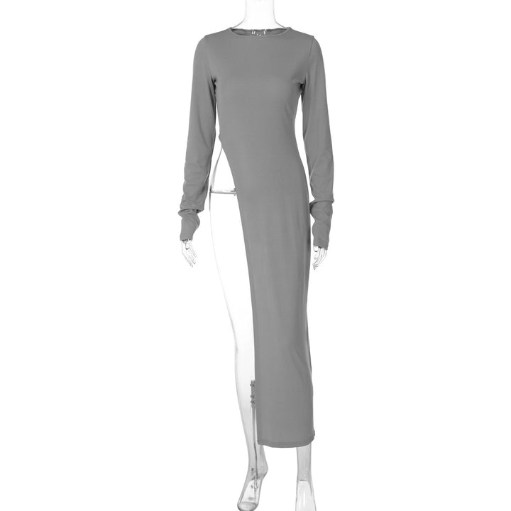 Dame elegant maxikjole med asymmetrisk snit og moderne detaljer Stilla