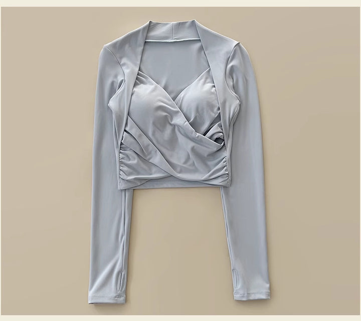 Dame Chice og elegant bluse med draperet design Stilla