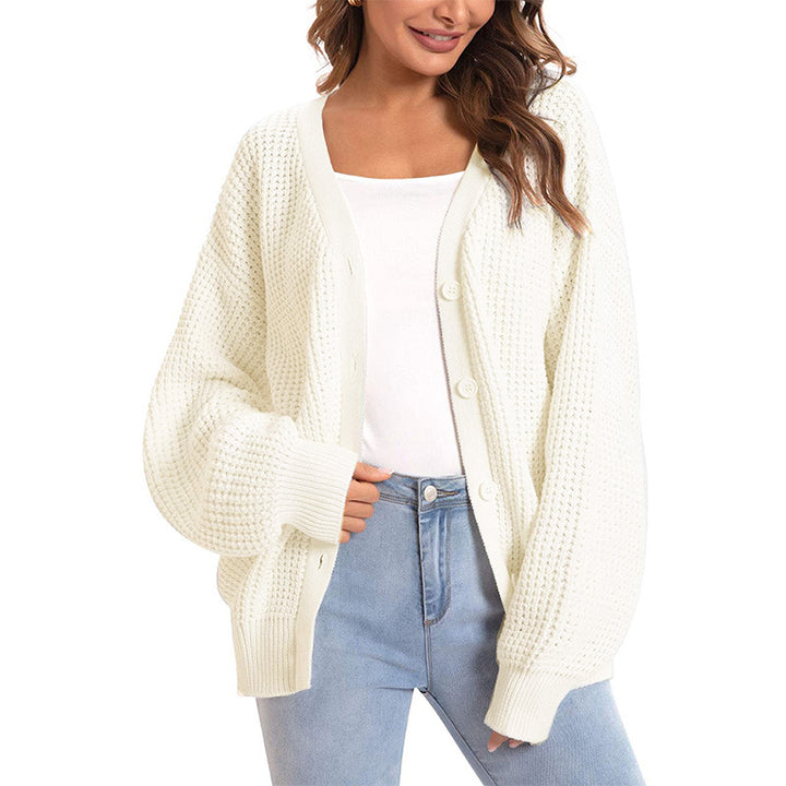 Dame hyggelig strikjakke med oversized pasform Stilla