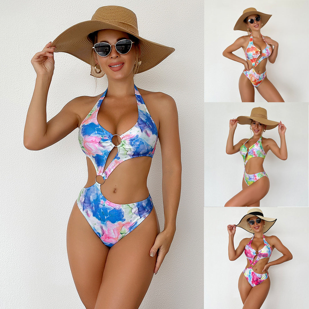 Dame heldragt badedragt med moderne cut-out-design og justerbare stropper Stilla