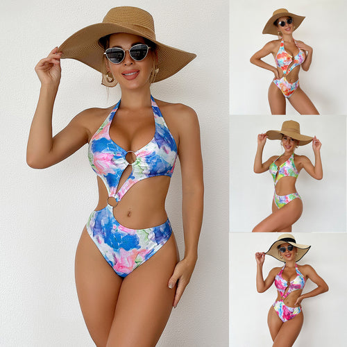 Dame heldragt badedragt med moderne cut-out-design og justerbare stropper Stilla