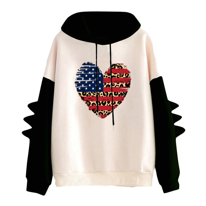 Dame hoodie med unikt hjerte design og trendy detaljer Stilla