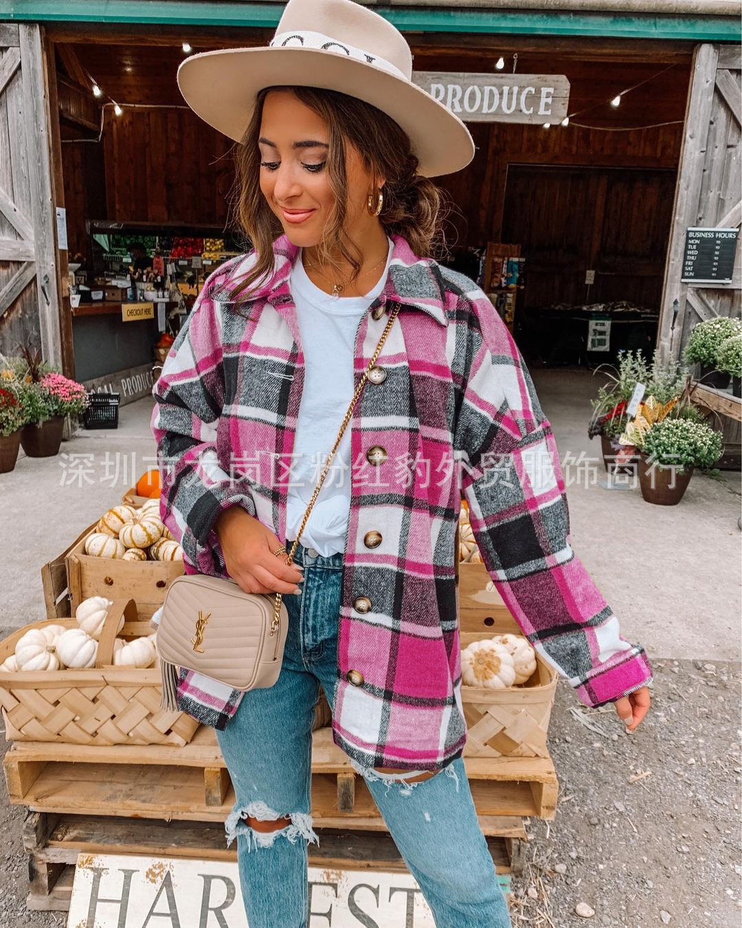 Dame Ternet Overgangsjakke i Casual-Style med store Knapper Stilla